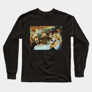 Luncheon of the Boating Party by Pierre Renoir Long Sleeve T-Shirt